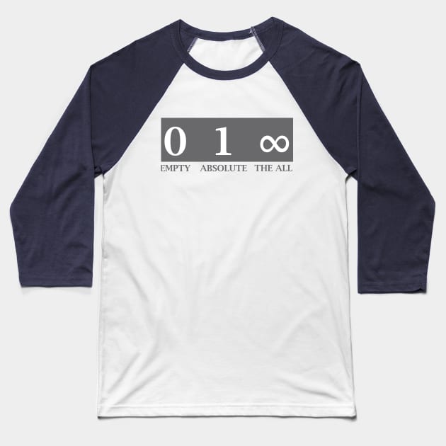 Zero, One, Infinity Baseball T-Shirt by neememes